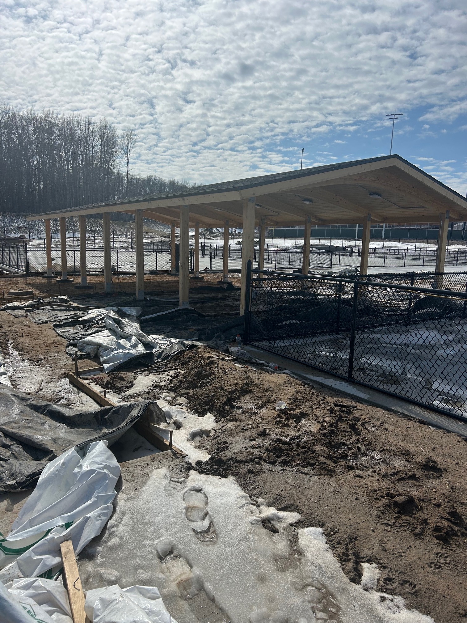 Pickleball court progress photo 2